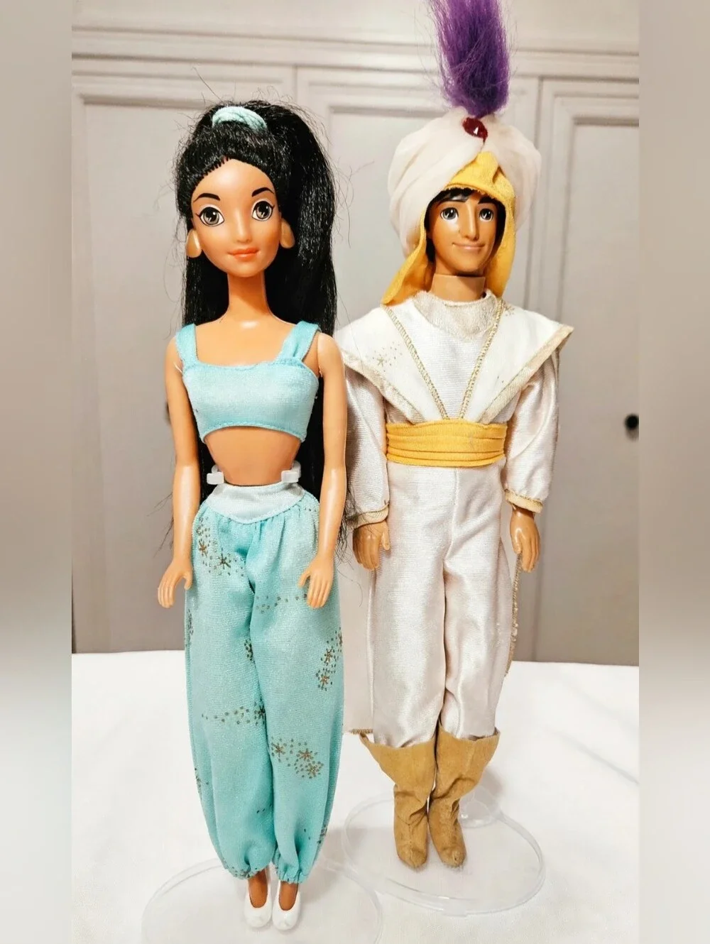 Original Vintage Disney Aladdin & Jasmine Doll Set - 1990's